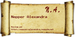 Nepper Alexandra névjegykártya